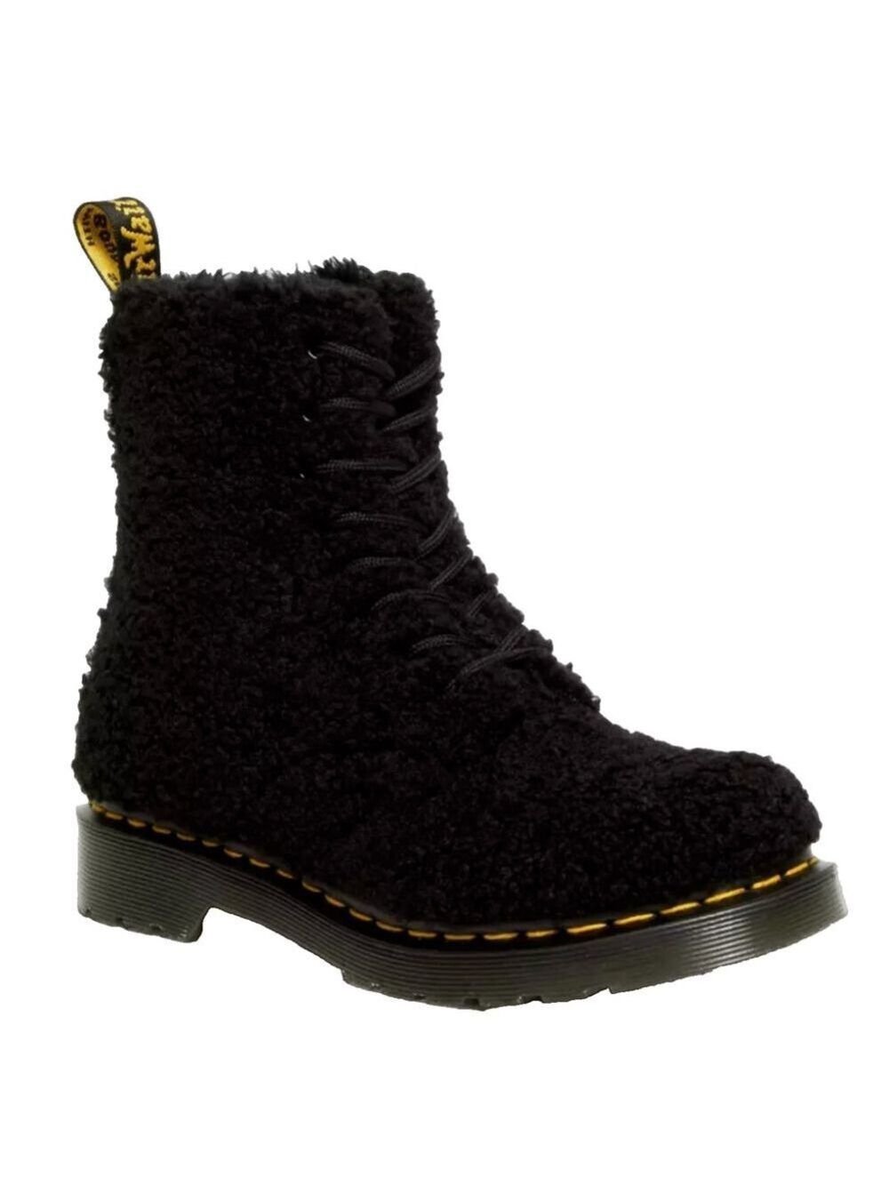 Dr. Martens 1460 PASCAL WOMEN'S FAUX SHEARLING BOOTS Size 7 Black